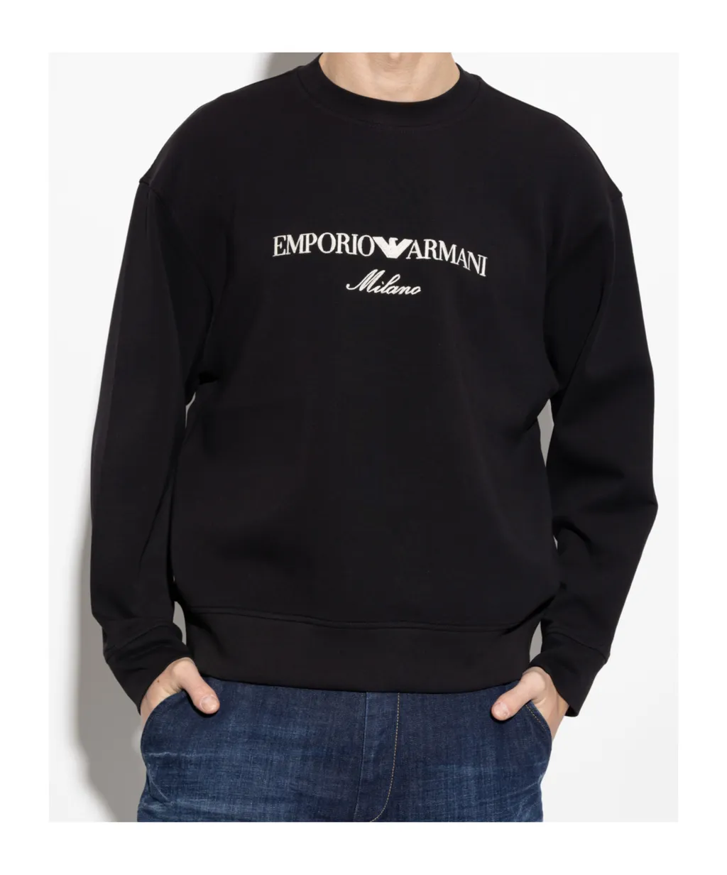Logo Embroidered Crewneck Sweatshirt