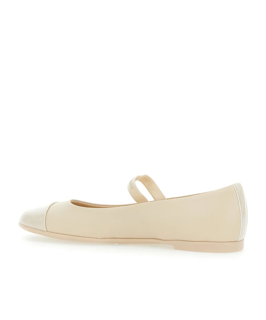 Logo Strap Ballerina Shoes