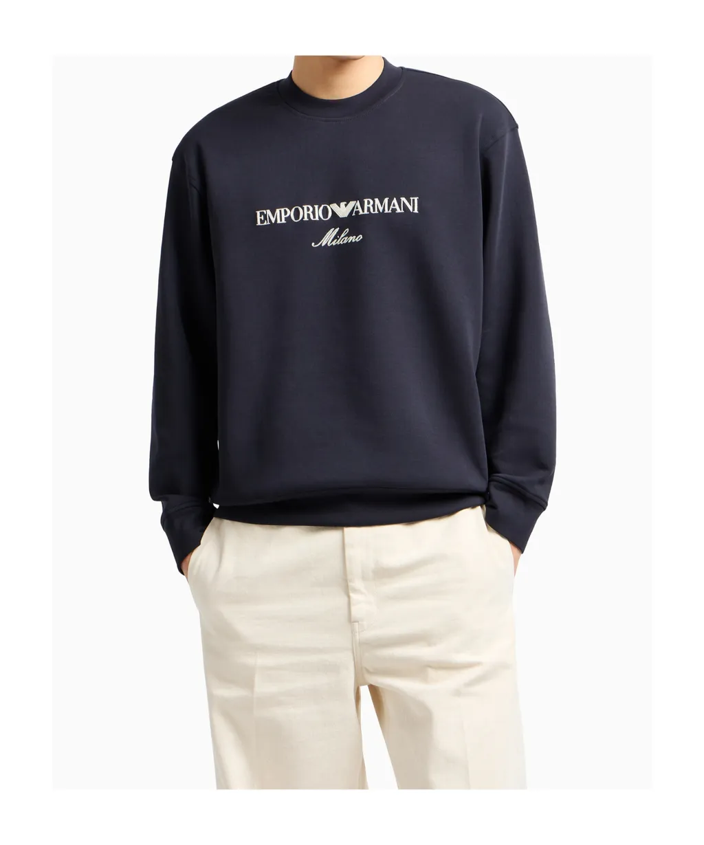 Logo Embroidered Crewneck Sweatshirt