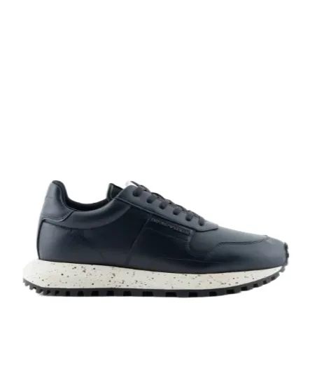 Logo-Plaque Leather Sneakers