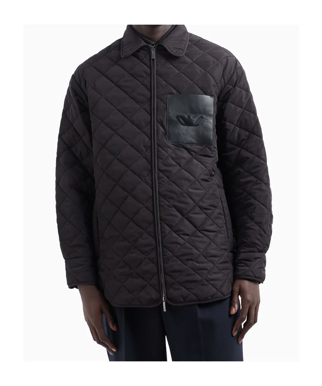 Diamond Quilted Nylon Jacket