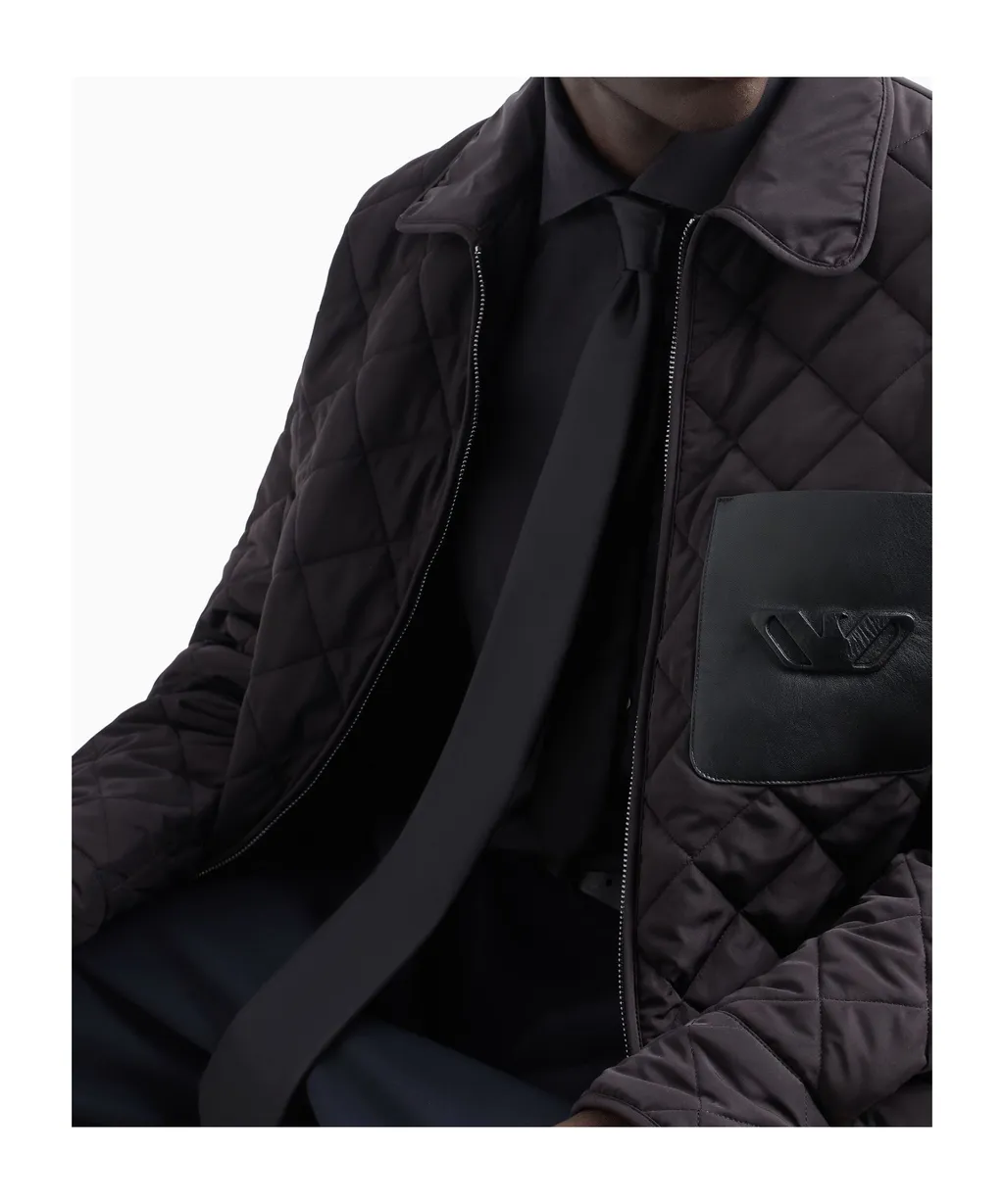 Diamond Quilted Nylon Jacket