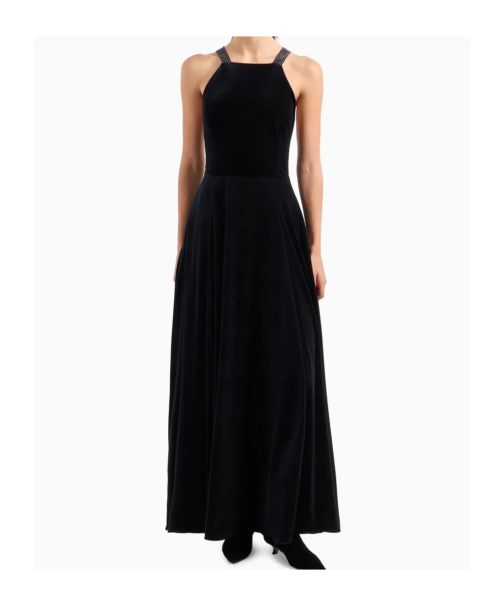Rhinestone Shoulder Strap Dress