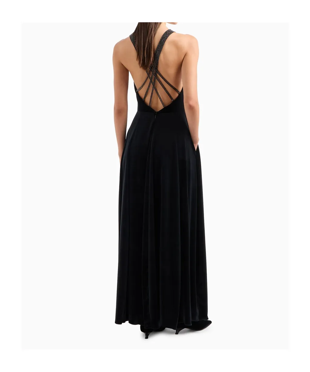 Rhinestone Shoulder Strap Dress