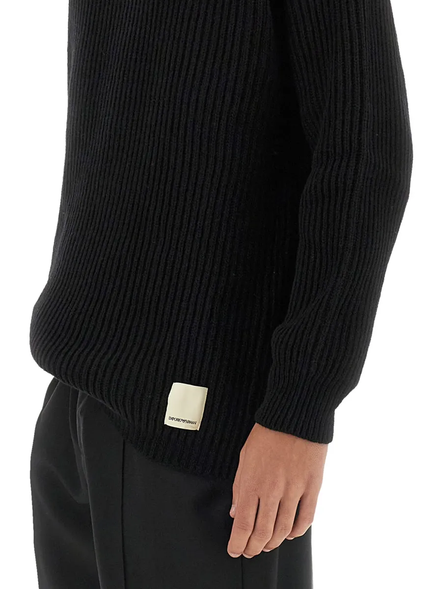 Fisherman's-Knit Long Sleeved Polo Shirt