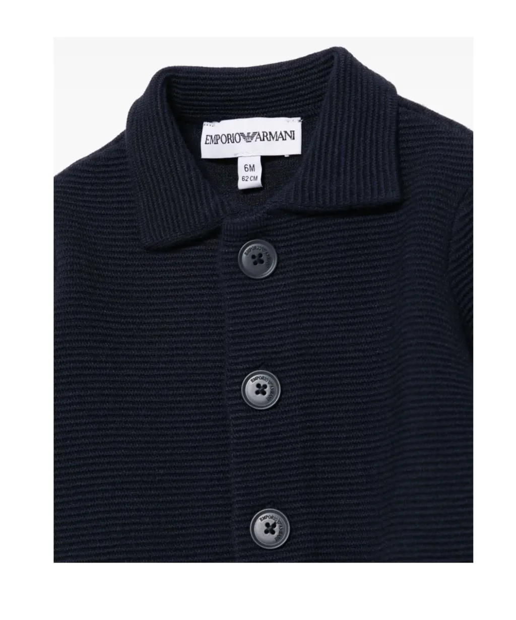 Logo Embroidered Knitted Cardigan