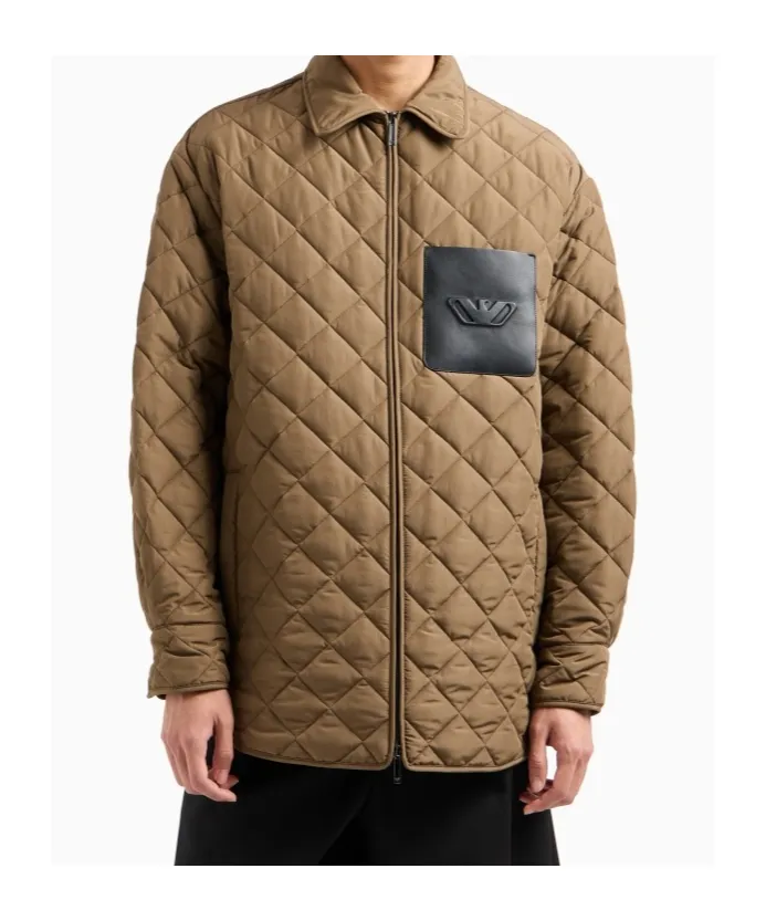 Logo-Embossed Quilted Jacket