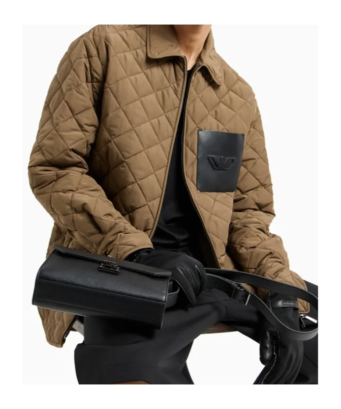 Logo-Embossed Quilted Jacket