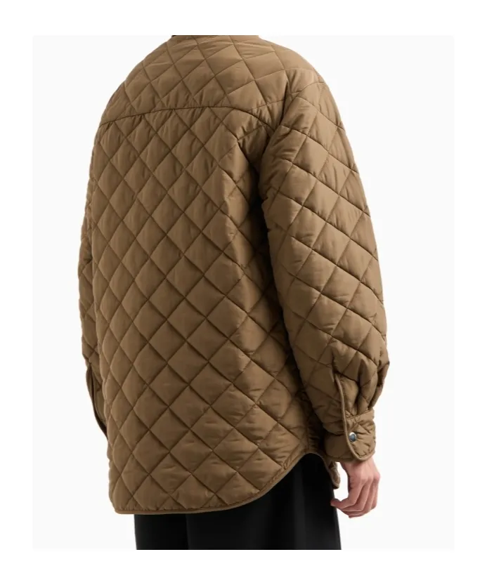 Logo-Embossed Quilted Jacket