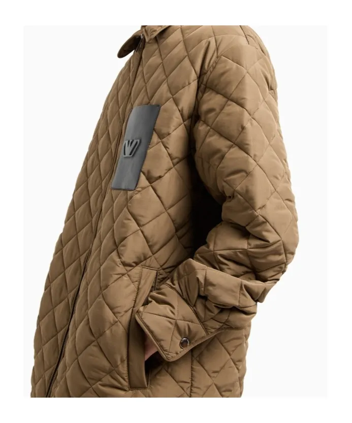 Logo-Embossed Quilted Jacket