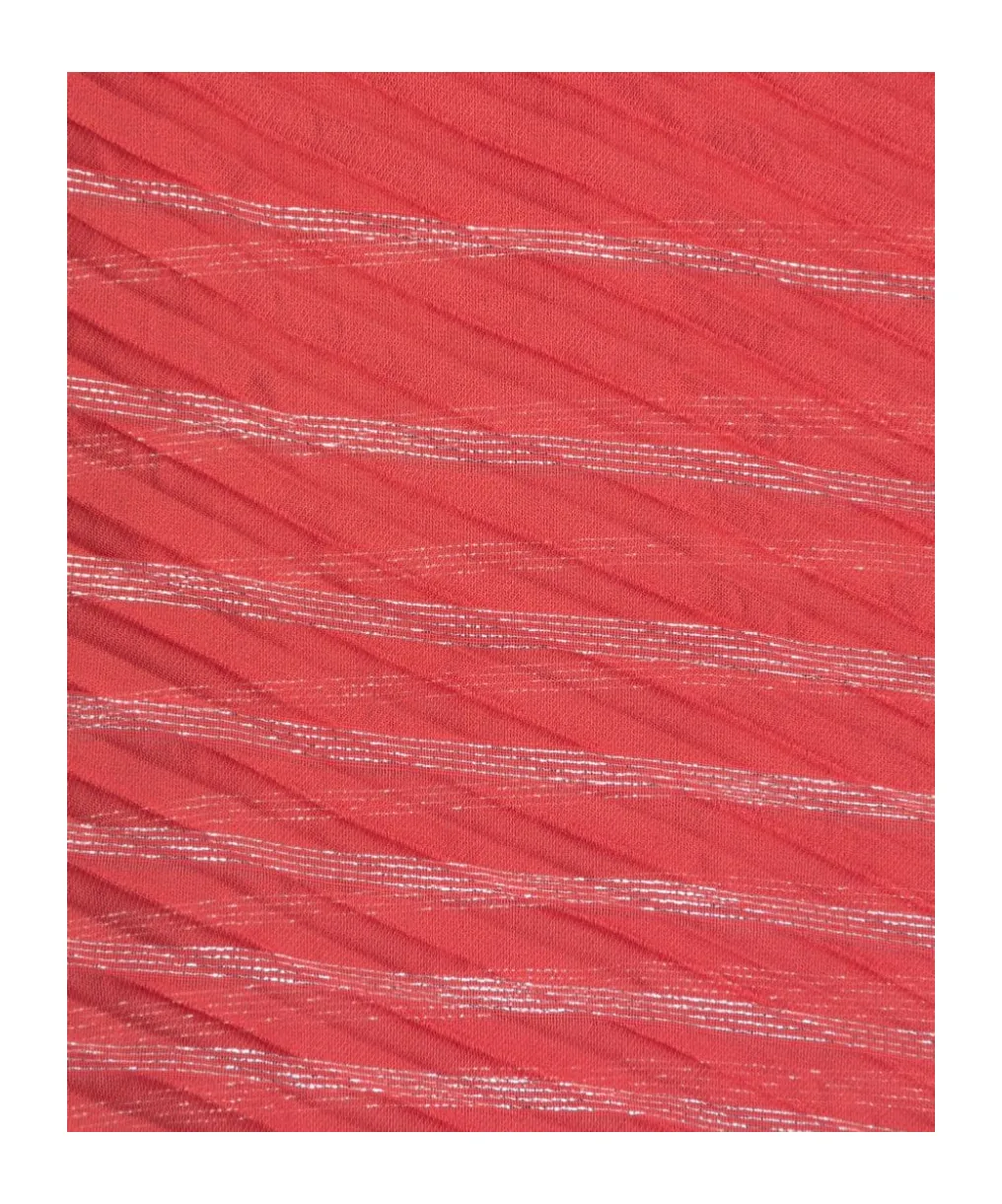 Striped Pleated Scarf