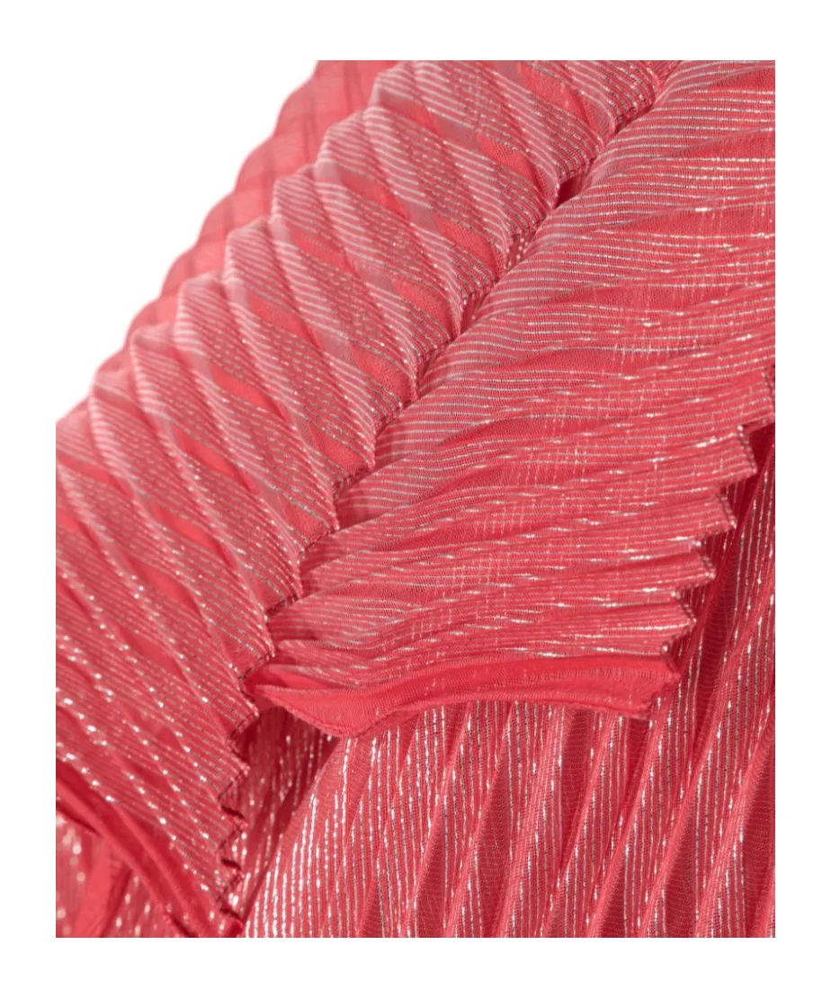 Striped Pleated Scarf