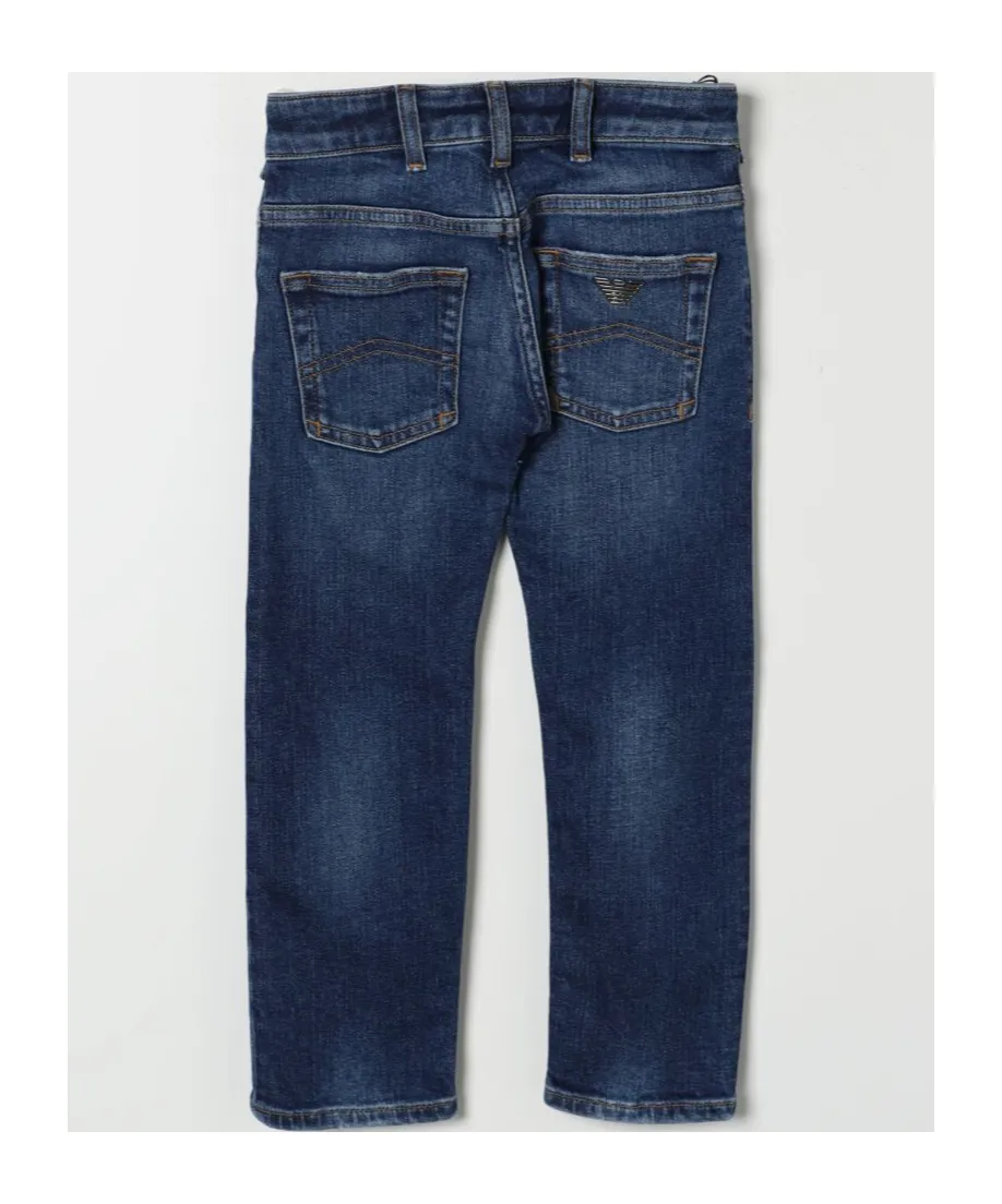 Jeans With Logo Pocket Detail