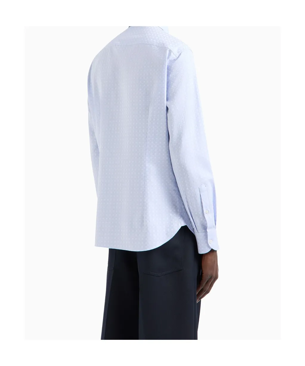 Patterned Jacquard Cotton Shirt