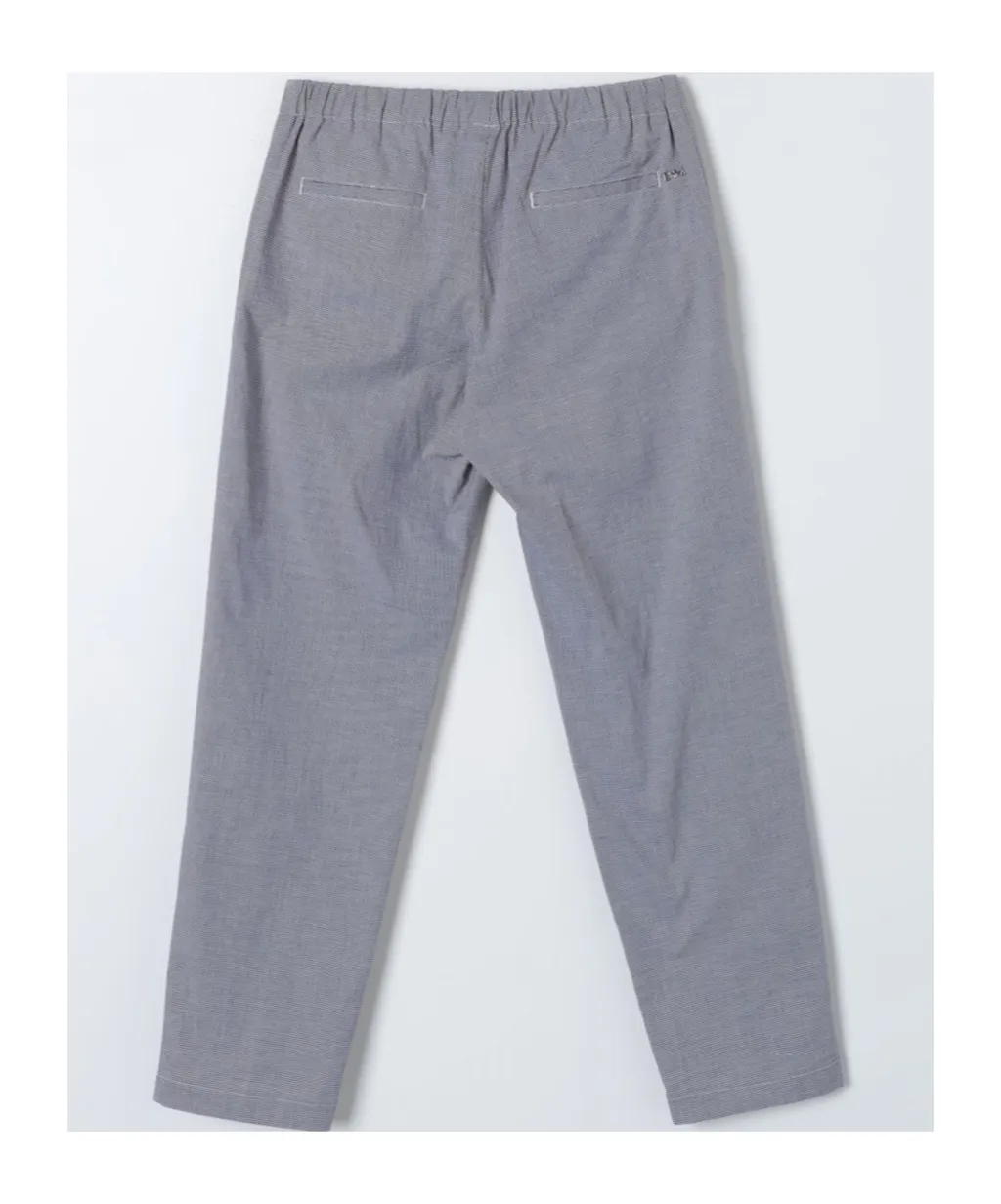 Houndstooth Cotton-Blend Trousers