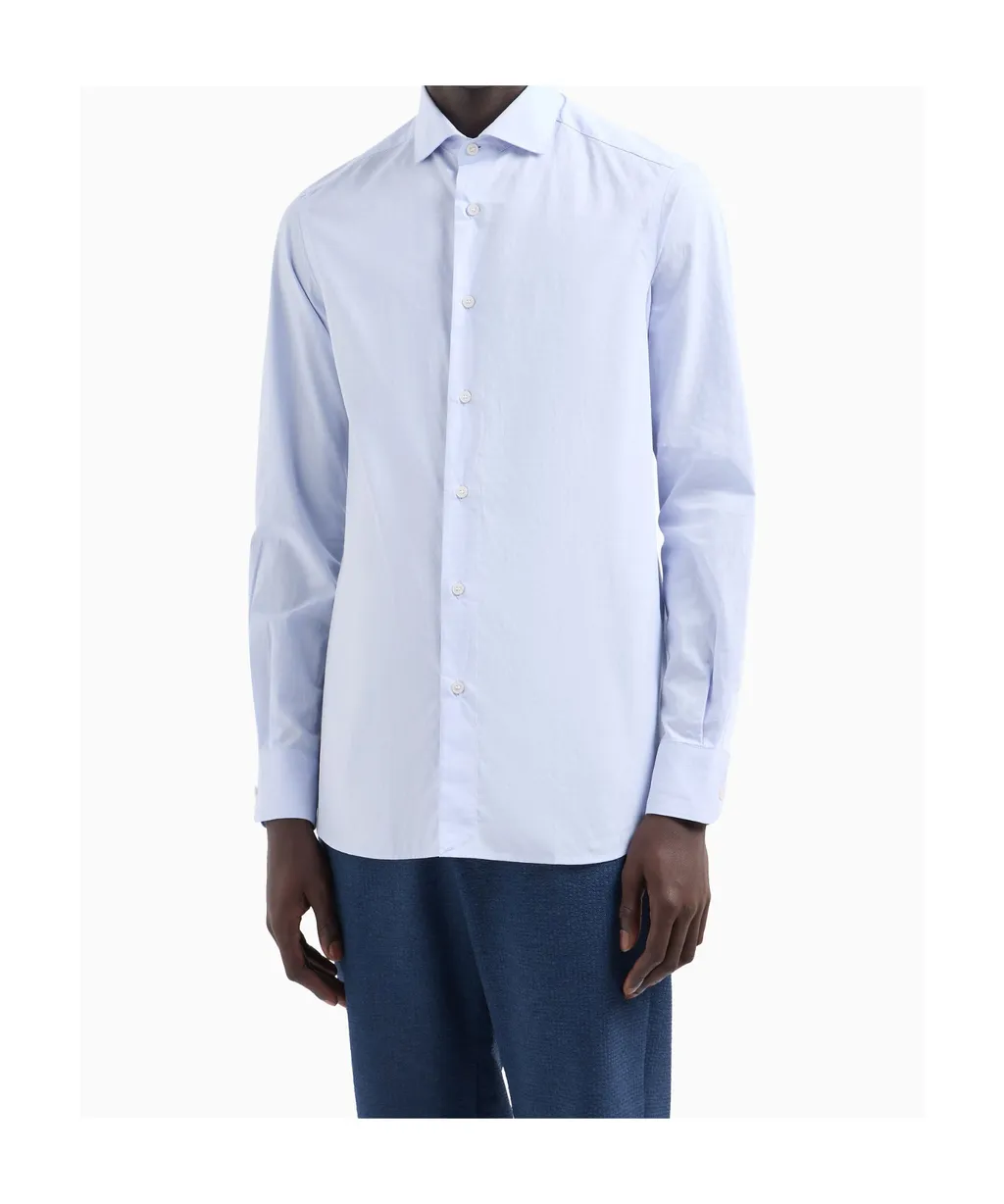 Patterned-Jacquard Buttoned Shirt