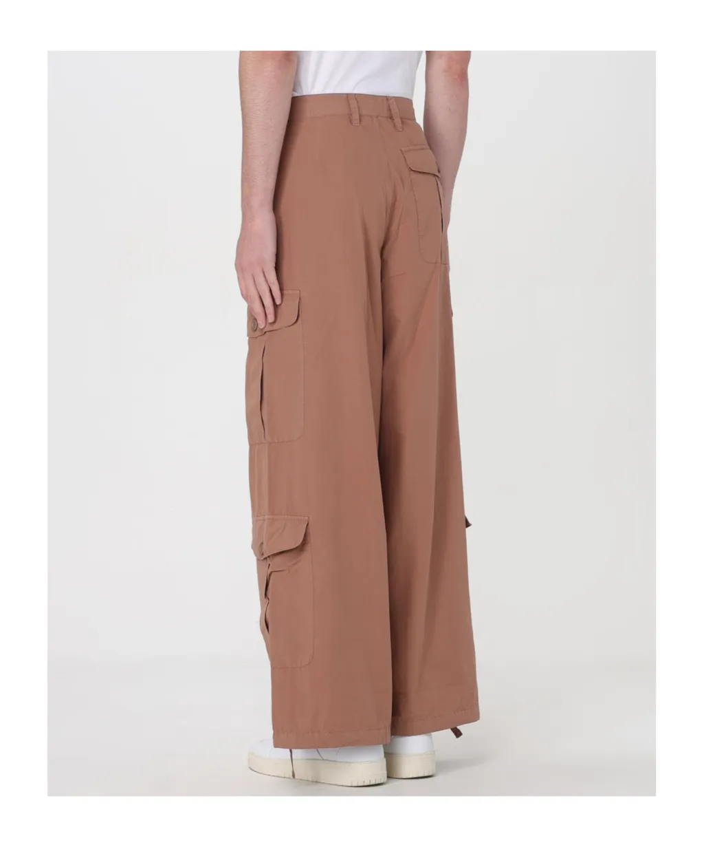 Straight-Leg Cotton Cargo Trousers