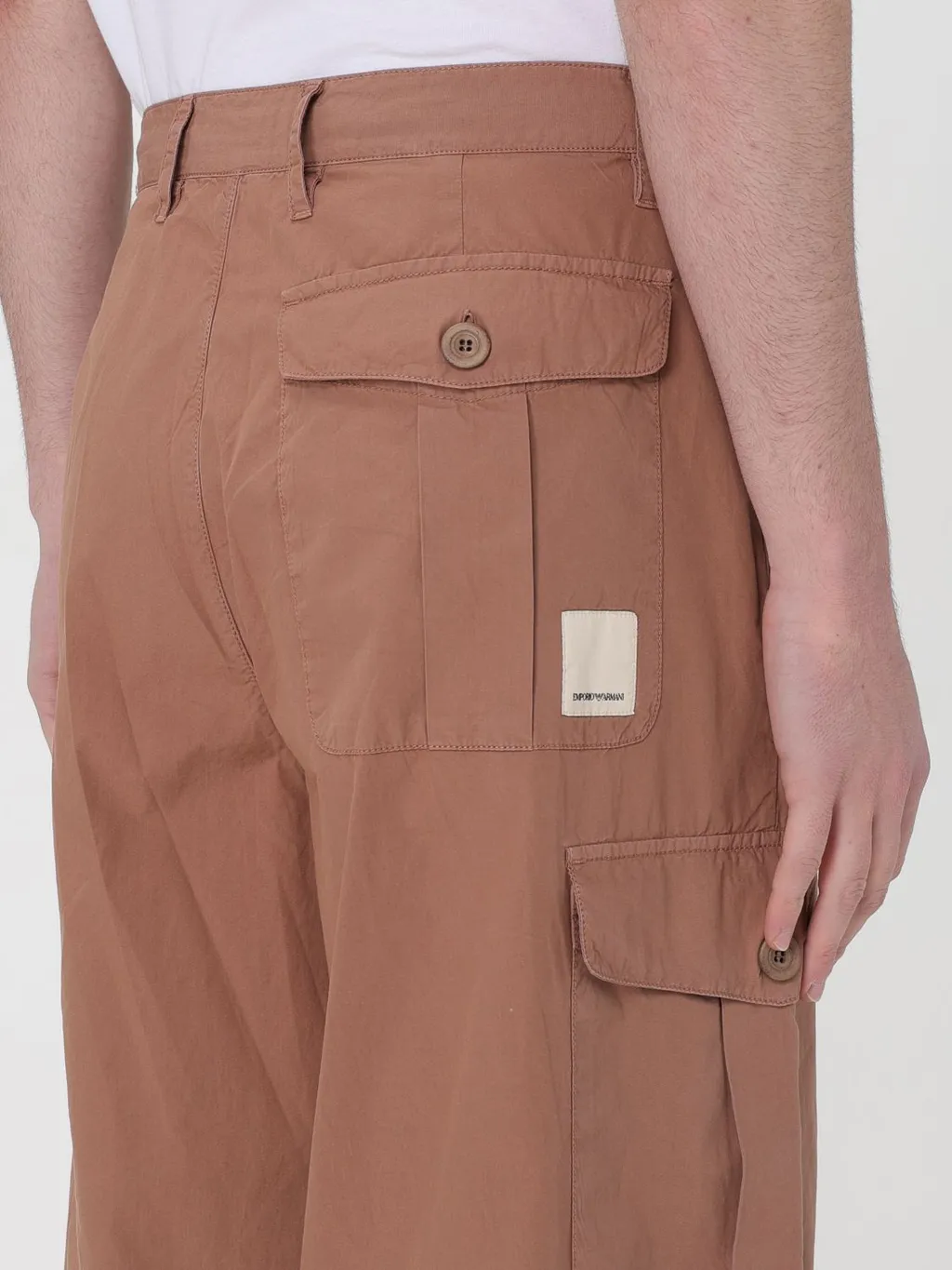 Straight-Leg Cotton Cargo Trousers