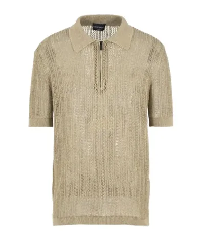 Short-Sleeved Knitted Polo Shirt