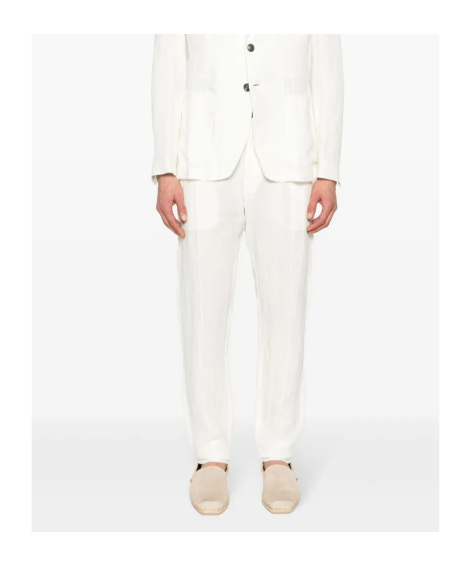 Linen Tapered Trousers