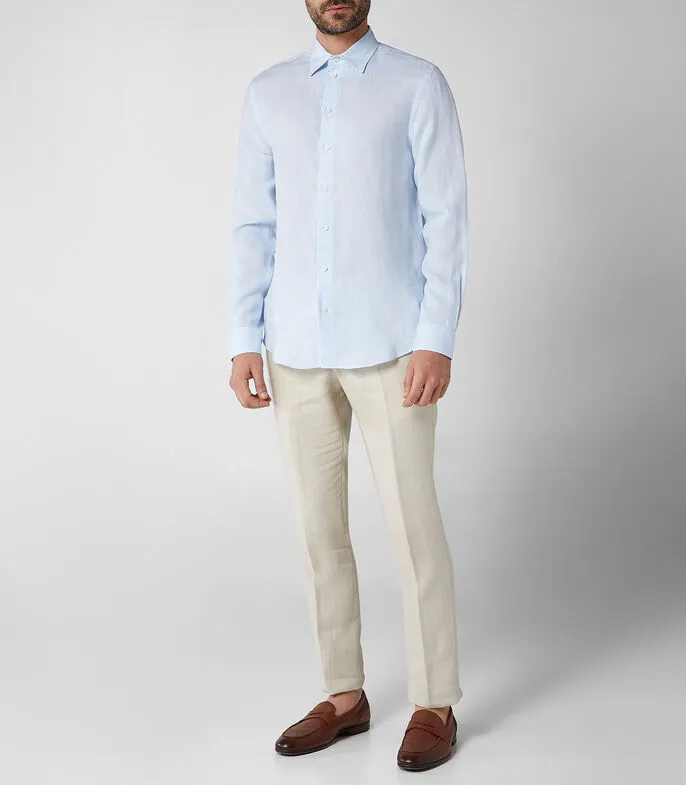 Guru Collar Chambray Shirt
