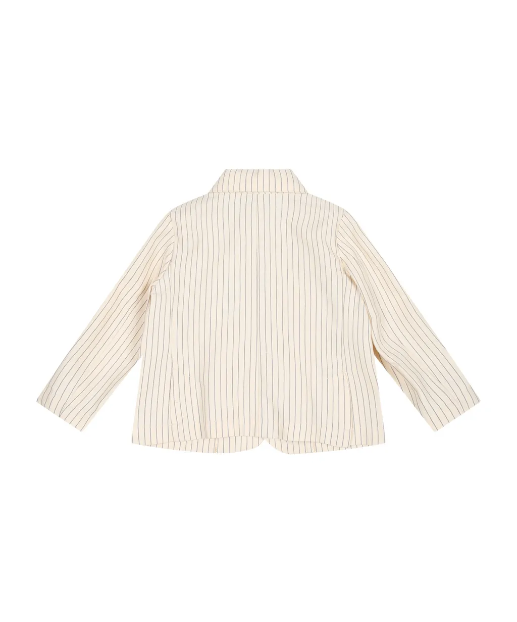 Single-Breasted Striped Blazer