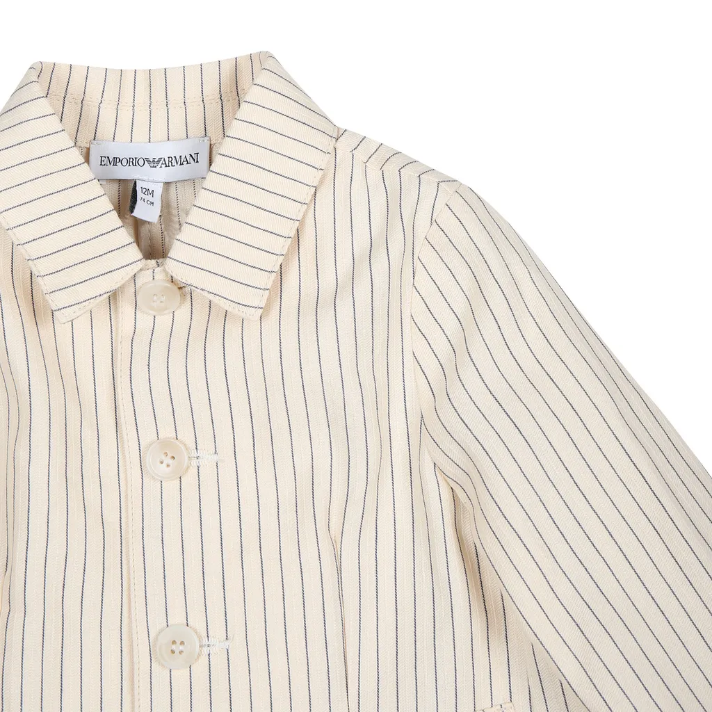 Single-Breasted Striped Blazer