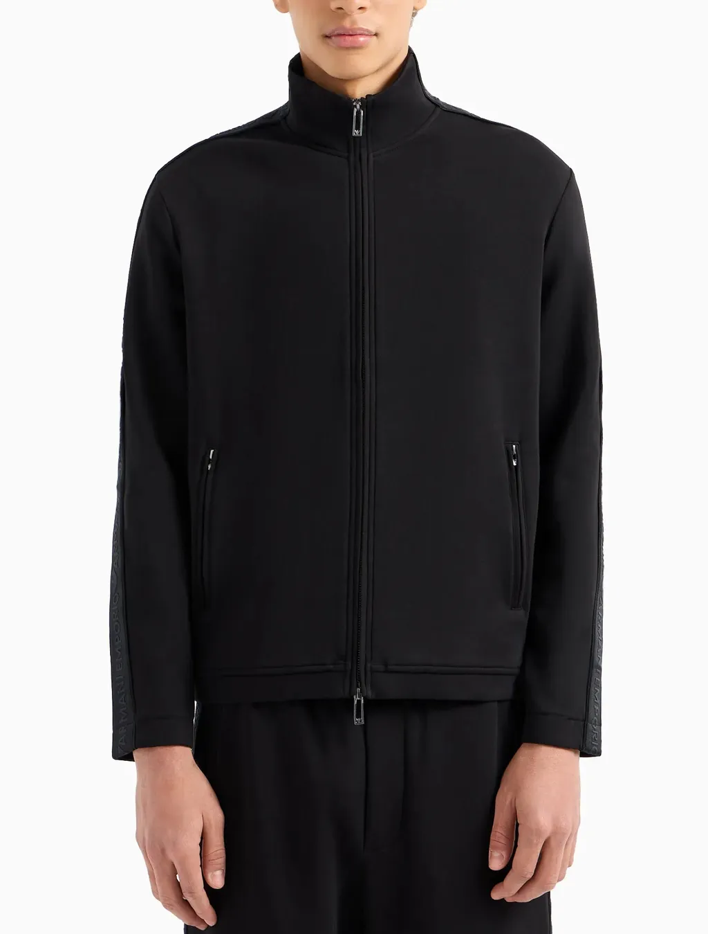Logo-Embroidered High-Neck Zipped Sweatshirt