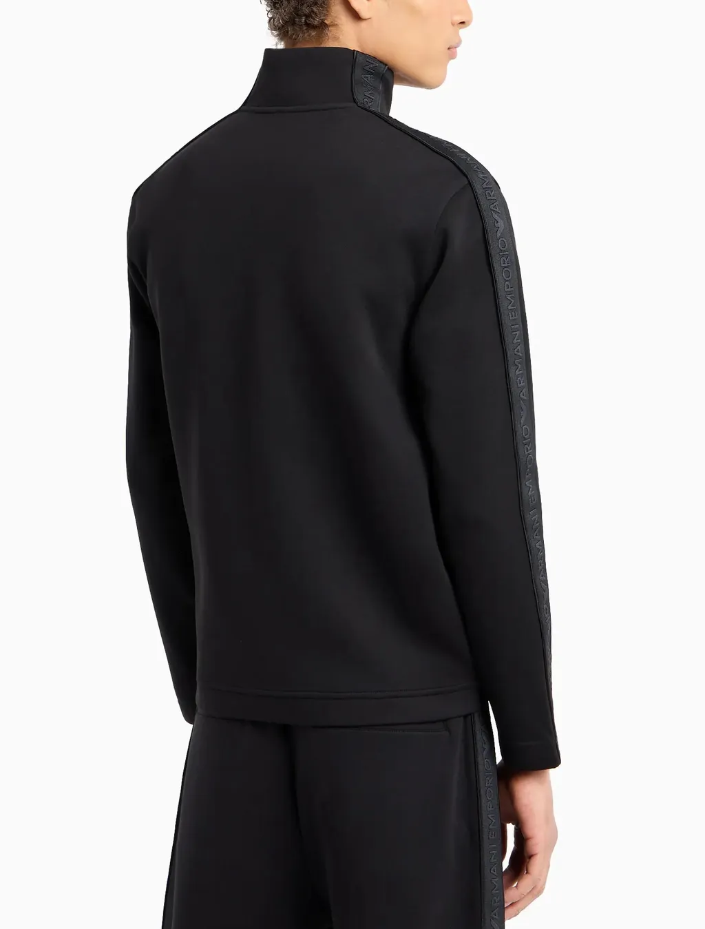 Logo-Embroidered High-Neck Zipped Sweatshirt
