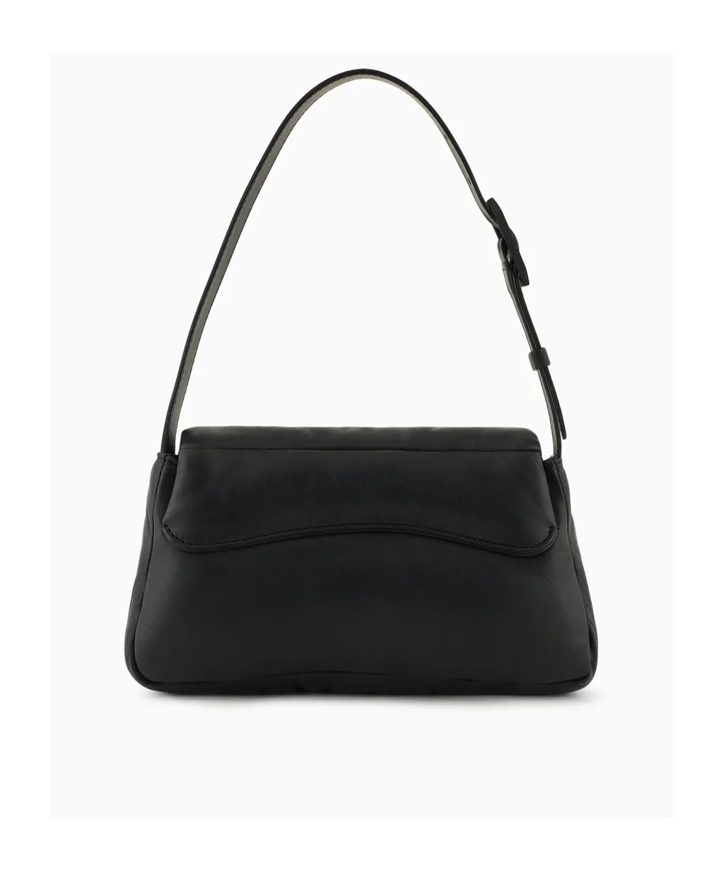Logo-Plaque Leather Shoulder Bag