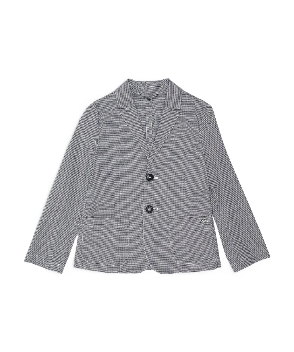 Houndstooth Single-Breasted Blazer