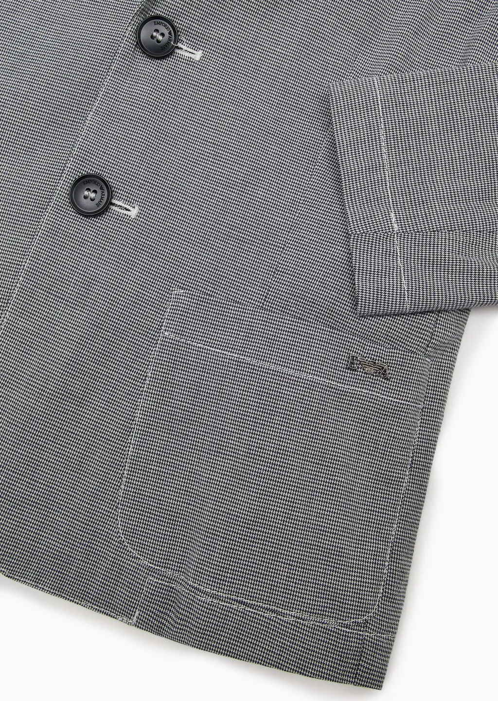 Houndstooth Single-Breasted Blazer