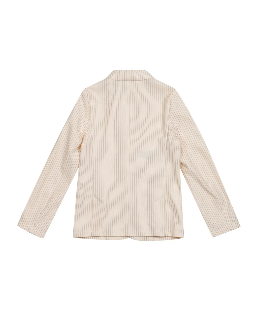 Striped Straight Hem Blazer