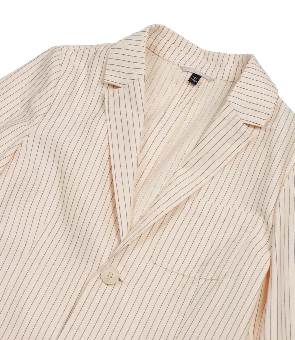 Striped Straight Hem Blazer