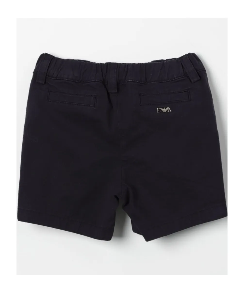 Logo Plaque Straight Hem Shorts