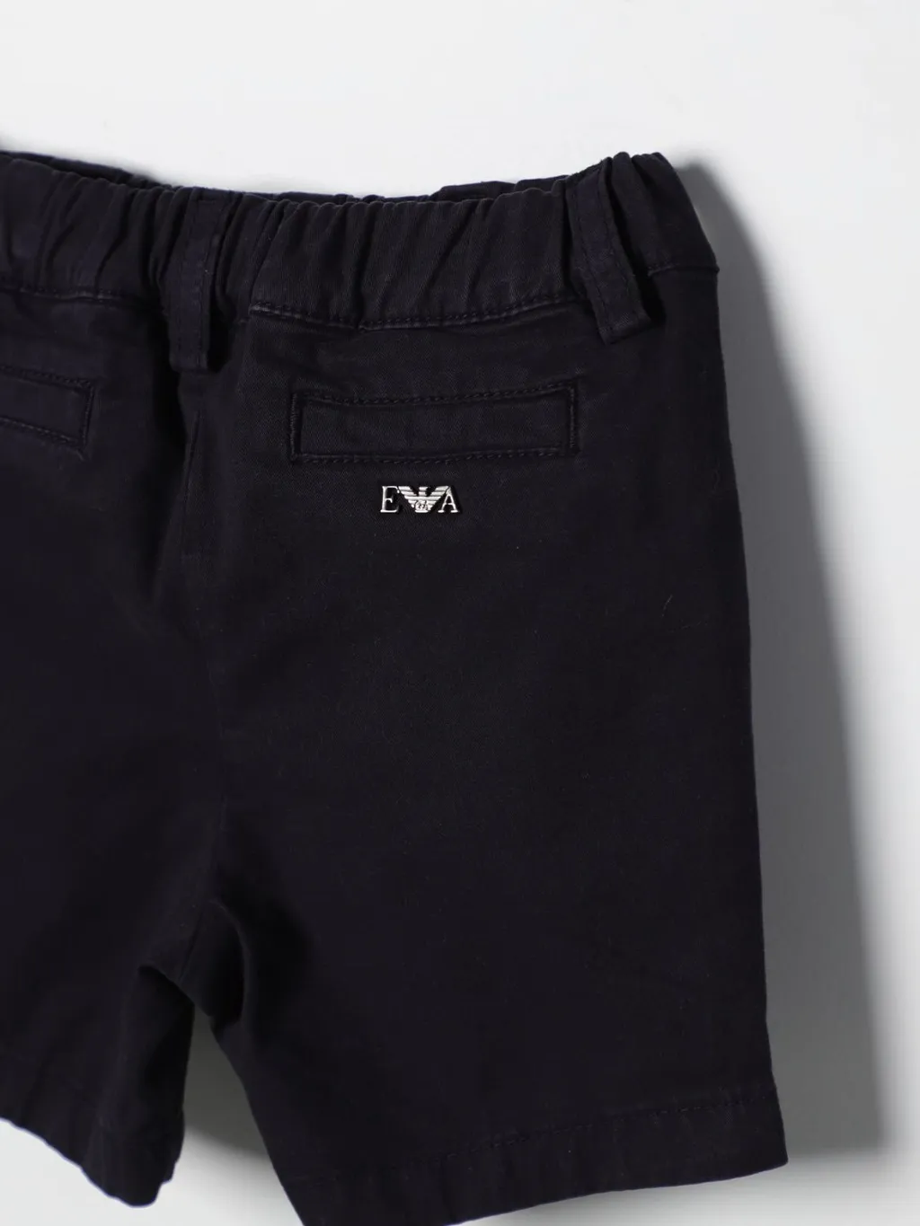 Logo Plaque Straight Hem Shorts