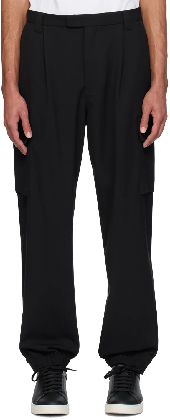 Belt Loop Elastic Casual Pants