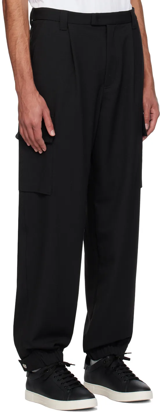 Belt Loop Elastic Casual Pants