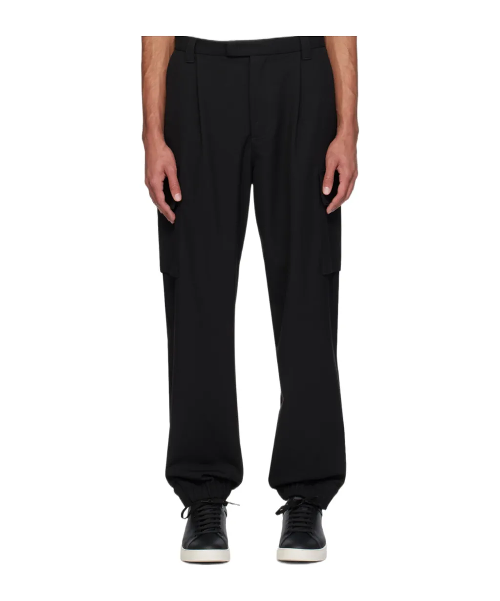 Belt Loop Elastic Casual Pants