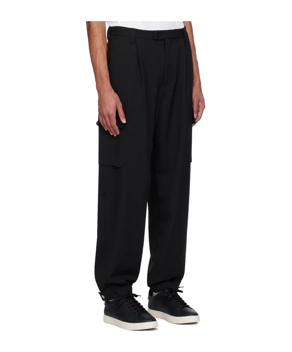 Belt Loop Elastic Casual Pants