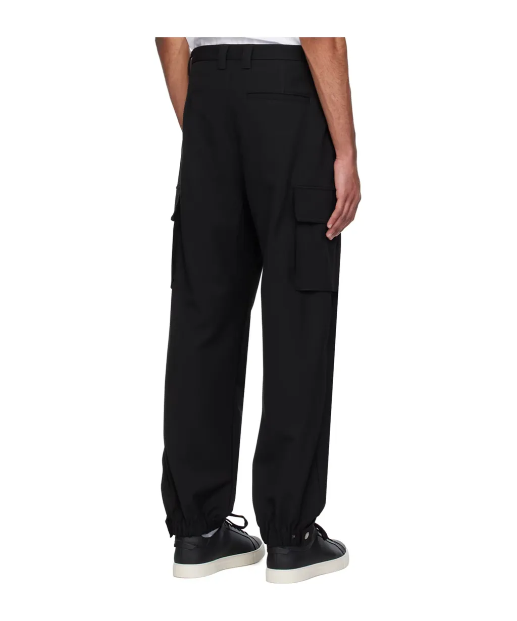 Belt Loop Elastic Casual Pants