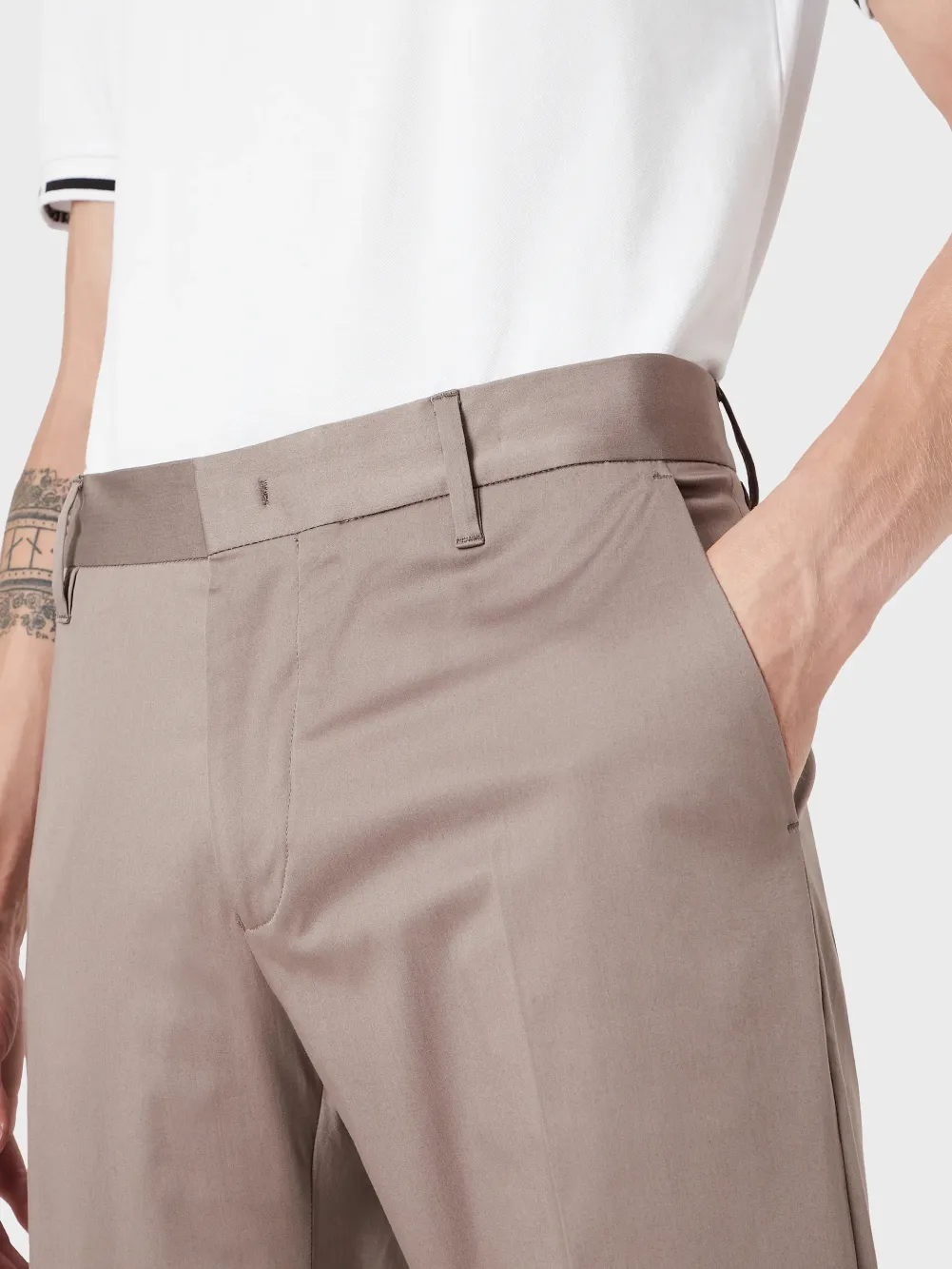 Mid-Rise Tailored Trousers