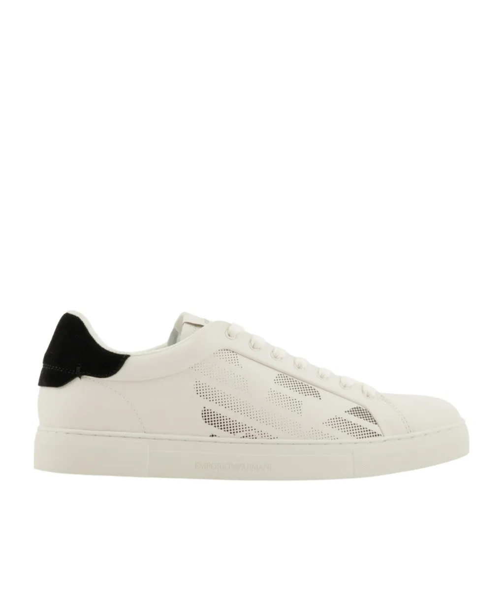Logo-Perforated Lace-Up Trainers