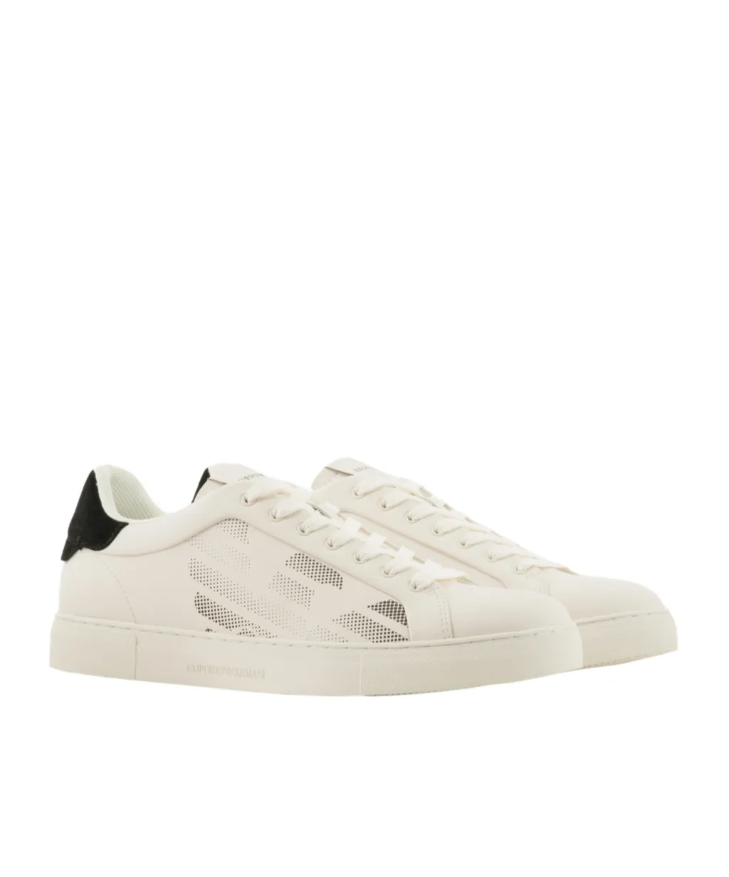 Logo-Perforated Lace-Up Trainers