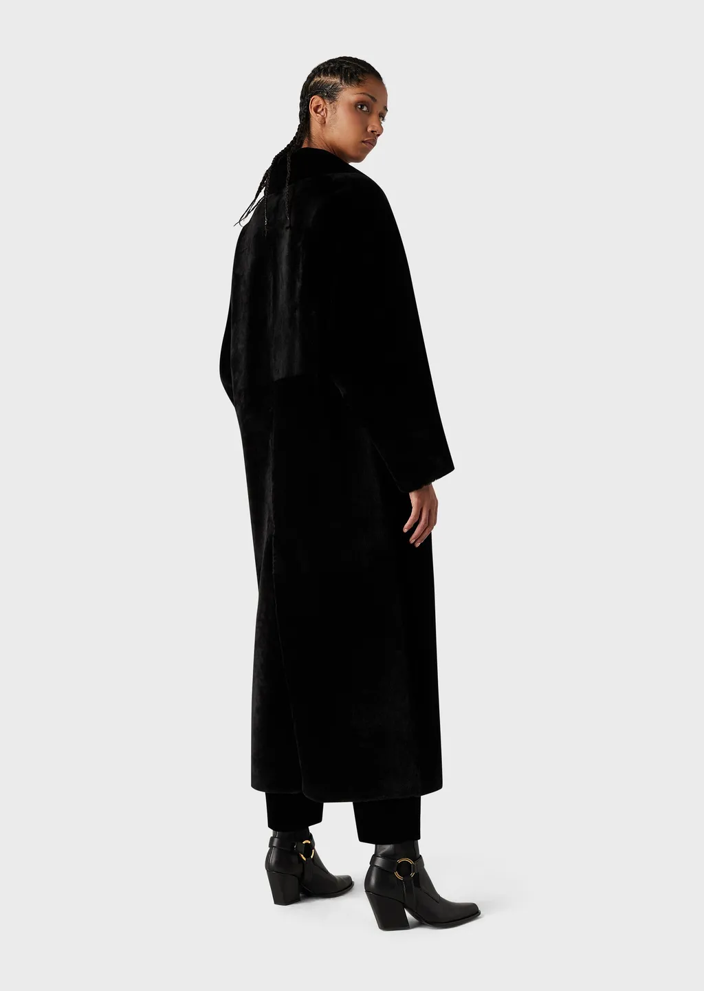 Classic-Collar Shearling Coat