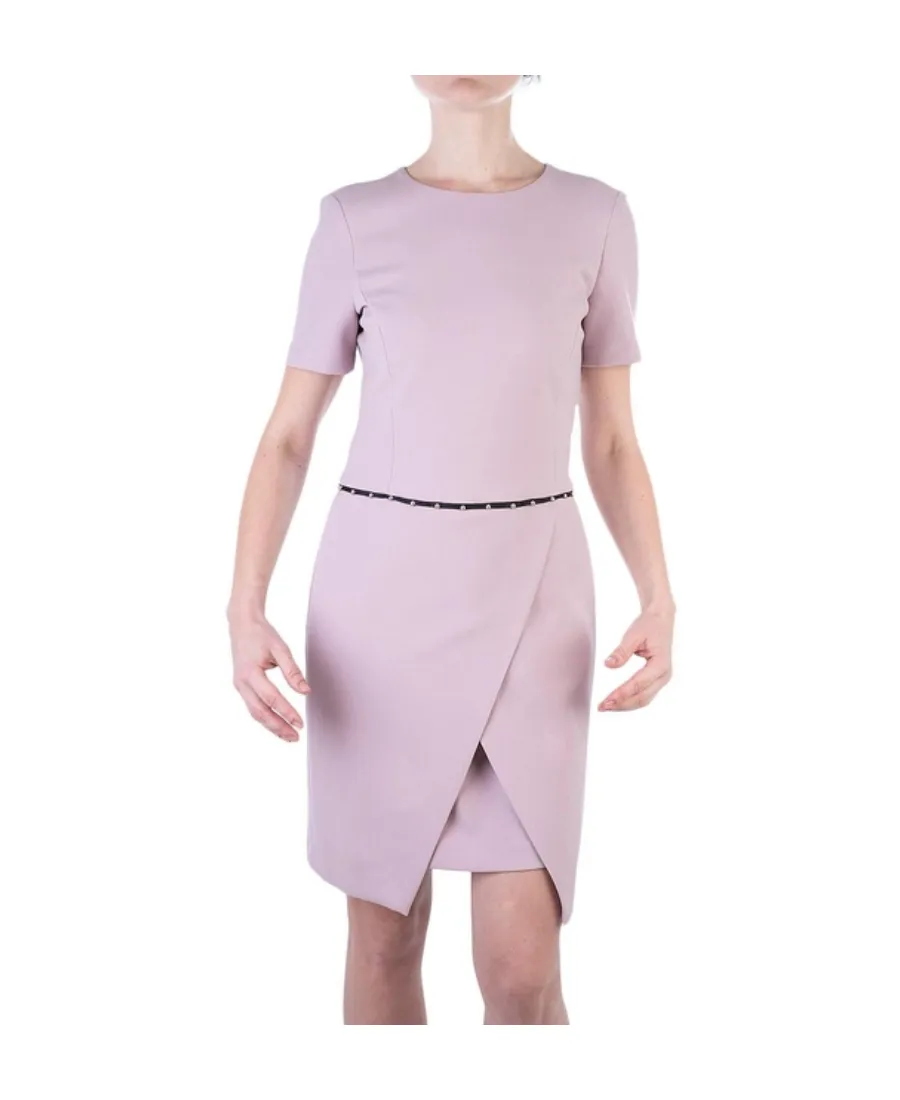 Short-Sleeved Round-Necked Dress