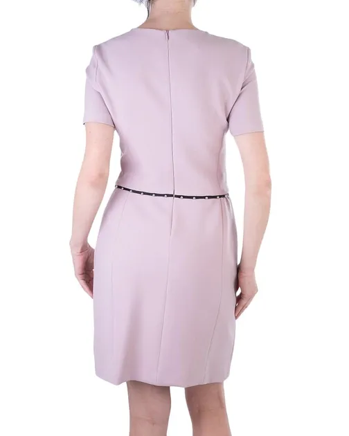 Short-Sleeved Round-Necked Dress