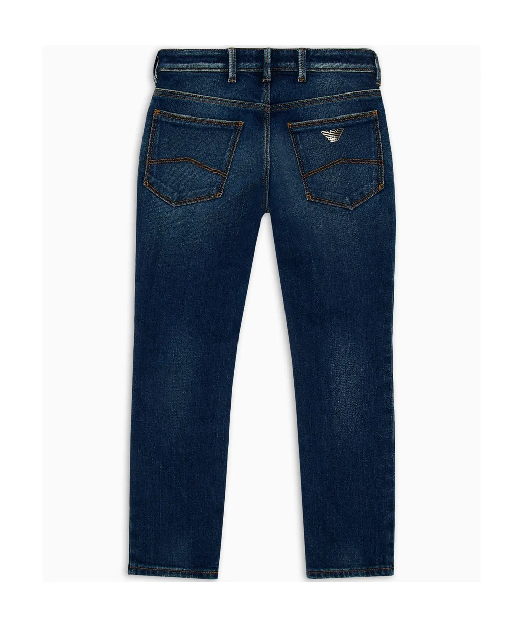 Logo-Plaque Mid-Rise Slim-Cut Jeans