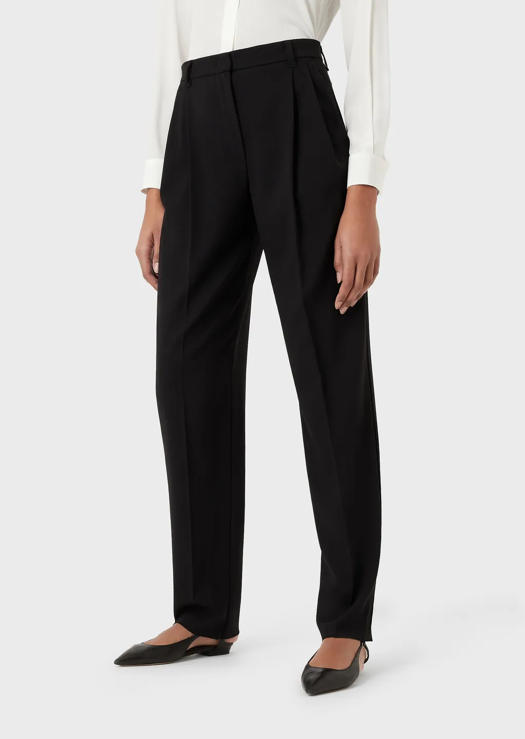 Pleated Wool Casual Pants