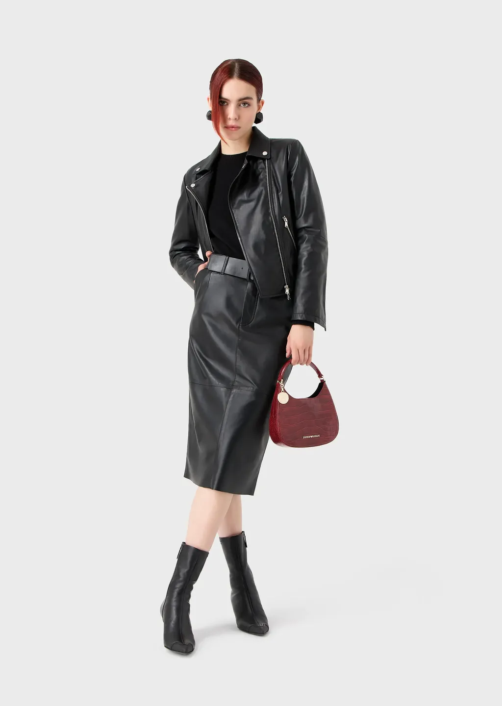 Belt Pencil Skirt